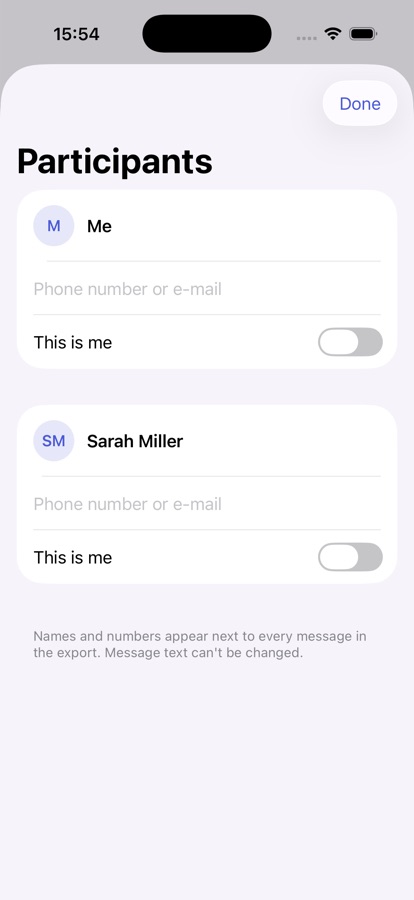 Marking which participant is you in Exhibit